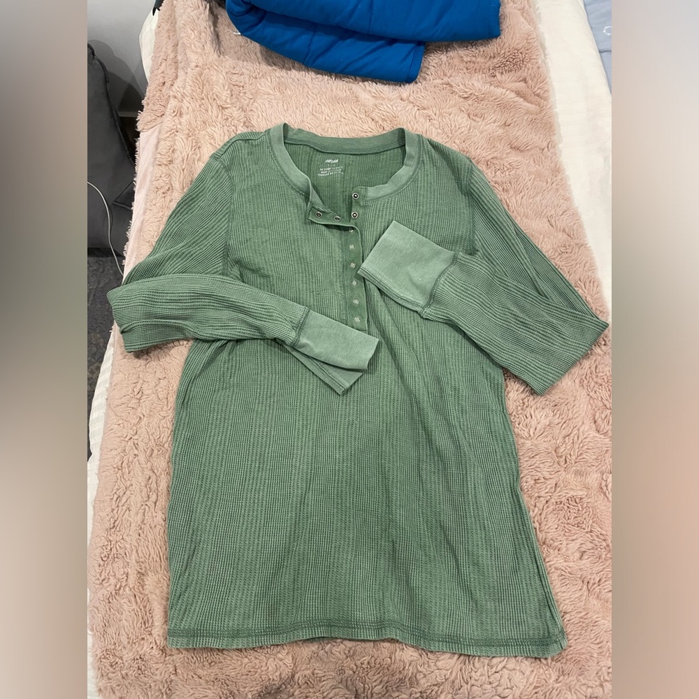 Aerie Long Sleeve Waffle Shirt